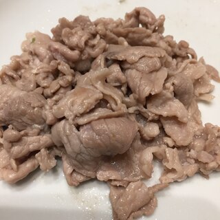 豚肉細切れの塩づけ炒め！肉柔らか！